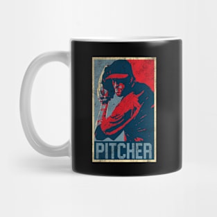 Baseball Pitcher Vintage Mug